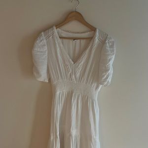 White linen maxi dress medium